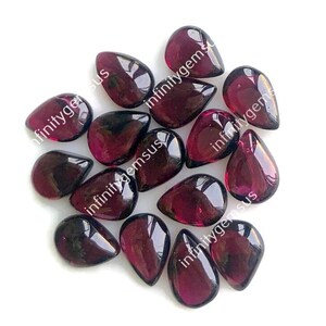 6-8 mm Moçambique Granada Gemstone, Formato de Pêra 10pcs Pacote Gemstone Polido Suave, Bela Granada Use Para Anéis e Pingentes