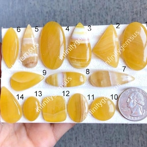Fantastische kwaliteit gele aragoniet cabochon, helende edelsteen voor het maken van sieraden, handgemaakte edelsteen, draadgewikkelde hanger, LOT-P