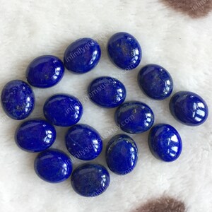 10pcs Natural Lapis Lazuli 9x11mm AAA Quality Cabochon lot, 9x11 oval Shape Cabochon, Semiprecious Gemstone Calibrate Size Use For Jewelry