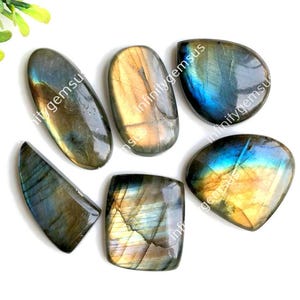 Cabochão de labradorita azul de fogo de qualidade AAA+, uso de pedras preciosas semipreciosas para fabricação de joias, cabochão de pedras preciosas feito à mão, cristal de cura
