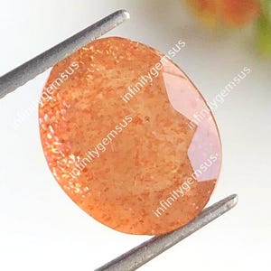 AAA+ kwaliteit zonnesteen stapgeslepen edelsteen, ovale gefacetteerde losse edelsteen gouden vuur zonnesteen geslepen steen voor het maken van sieraden, genezend kristal 84379