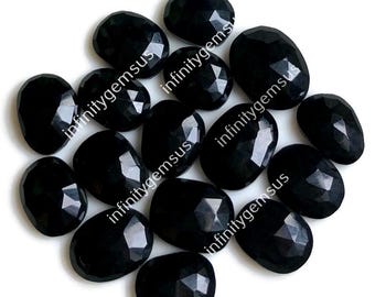 Black Onyx Fancy 8x12mm-14x22mm Free Form Rosecut Lot ~ Natural
