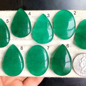 Geselecteerde groene kwarts cabochon, genezende halfedelsteen voor het maken van hangers, rood geverfde agaat edelsteen, ambachtelijke stijl sieraden LOT-i3