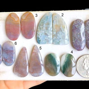 SELECTED mosagaat oorbellen paar cabochon, losse halfedelsteen voor het maken van oorbellen, handgemaakte ambachtelijke ontwerpen sieraden LOT-D6