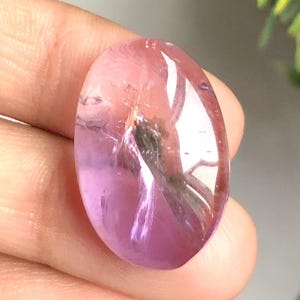 Prachtige trapiche amethist edelsteen cabochon, afmeting: 24 x 16 x 9 mm ovale vorm, natuurlijke amethist edelsteen voor sieraden hooggepolijste steen 84318