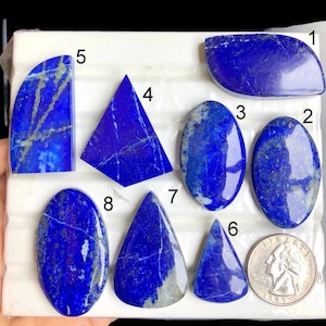 SELECTED lapis lazuli cabochon, natuurlijke halfedelsteen voor sieraden, natuurlijke losse lapis edelsteen, kristallen sieraden, cadeauartikel LOT-A79