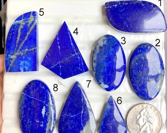 SELECTED lapis lazuli cabochon, natuurlijke halfedelsteen voor sieraden, natuurlijke losse lapis edelsteen, kristallen sieraden, cadeauartikel LOT-A79