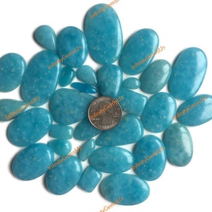 Top kwaliteit blauwe hemimorfiet Cabochon Groothandel Lot, Mix vormen en maten, Beste natuurlijke blauwe hemimorfiet Cabochon voor sieraden en ambacht