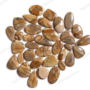 Topkwaliteit foto jaspis cabochon groothandel, mix vormen en maten, prachtige natuurlijke foto jaspis cabochon kavels voor sieraden en doe-het-zelf