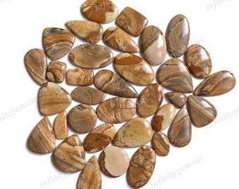 Top Quality Picture Jasper Cabochon Wholesale Lot, Mix Shapes and Sizes, Beautiful Natural Picture Jasper Cabochon lots for jewellery & DIY