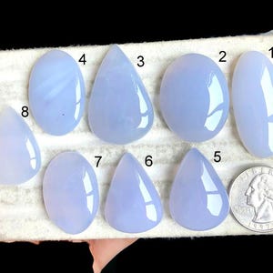 Ausgewählte blaue Chalcedon Cabochon, beste Qualität Chalcedon Edelstein Verwendung für perfekte Anhänger machen, Cabochons Liebe, Geschenkartikel LOT-K4