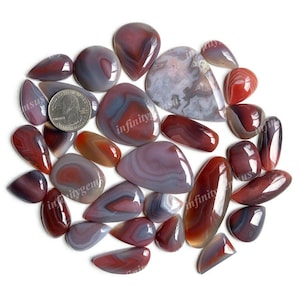 Cabochão de ágata vermelha do Botswana lote por atacado por peso com diferentes formas e tamanhos usados para fazer joias e fornecimento de artesanato