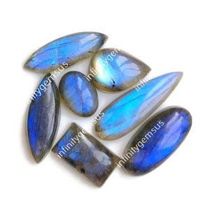 Prachtige labradoriet edelsteen, 14 x 30 mm (ca. gemengde vormen en maten) 7 stuks, halfedelstenen edelsteen Veel gebruik voor hanger sieraden 84480