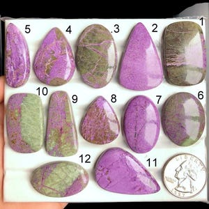 SELECTED Stichtite Cabochon, Natural Semi Precious Gemstone For Rings Making, Handmade Stichtite Handmade Gemstone Jewelry LOT-A244