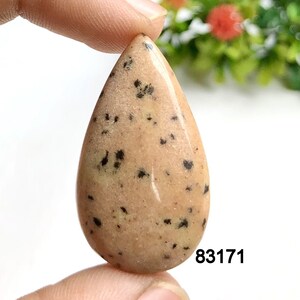 Cabujón de dálmata rosa, piedra semipreciosa natural para hacer joyas, cabujón hecho a mano, cristal natural