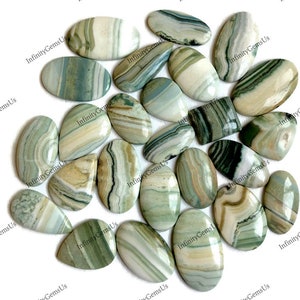 Cabochão de pedra preciosa de ágata de renda verde natural, lote por atacado por peso com diferentes formas e tamanhos para fazer joias, faça você mesmo,