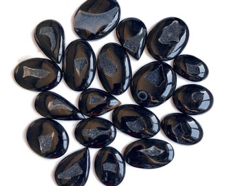 Natural Black Window Druzy Gemstone Cabochon Wholesale lot, Black Window Druzy For Jewlery Making craft and supply.