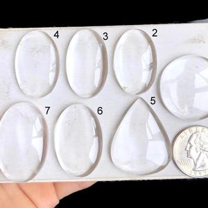 Cabochon di cristallo bianco SELEZIONATO, pietra preziosa curativa per la creazione di gioielli, gioielli in cristallo trasparente, cristallo di meditazione, gioielli sciolti LOT-L6