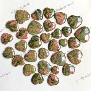 AAA + kwaliteit unakite jasper edelsteen cabochon groothandel lot per gewicht met hart vormen gebruikt voor sieraden maken en ambachtelijke levering