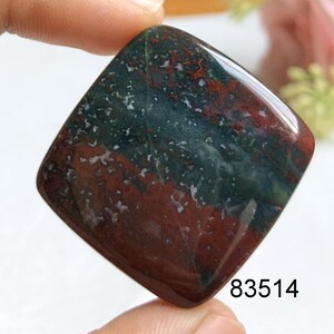 Colgantes y piedras minerales de piedra de sangre, cabujón liso, regalo para una esposa encantadora, moda de cabujón