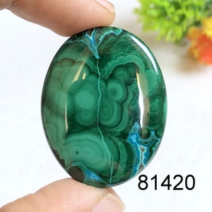Mooie malachiet cabochon, halfedelsteen voor het maken van sieraden, met de hand gepolijste cabines, losse edelsteen, cadeau voor een speciaal iemand