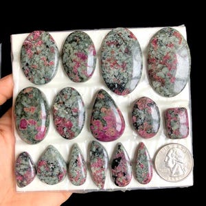Cabujón de edulita seleccionado, piedra semipreciosa natural ideal para crear colgantes, cristal curativo, piedra de nacimiento, lote A128