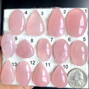 Cabochon en quartz rose SÉLECTIONNÉ, Pierre semi-précieuse naturelle pour la fabrication de bijoux, Bijoux faits main en quartz, pierres précieuses faites main, Cristal de puissance