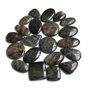 Cabochão de pedra preciosa de dendrito de mel natural Lote de atacado, dendrito de mel para fabricação de joias a preço de banana no atacado.