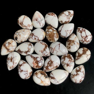 Wild Horse Jasper Pear Cabochon Lot 10x14mm, Natural Semi Precious Gemstone, Calibrated Wild Horse Jasper, Loose Gemstone 10 pcs pack