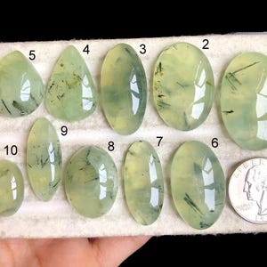 SELECTED prehniet cabochon, handgemaakte cabochon, losse halfedelsteen voor het maken van perfecte hangers, handgemaakte ambachtelijke ontwerpen LOT-C5