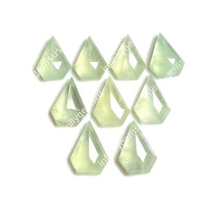 12 x 16 mm prehniet diamantvorm edelsteen platte achterkant - groene kleur gefacetteerde prehniet edelsteen 10 stuks veel sieraden maken, genezend kristal
