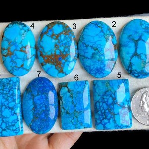 Cabochon de magnésite turquoise sélectionné, pendentif enroulé de fil de pierre précieuse fait main, pierre précieuse turquoise de magnésite lisse pour la fabrication de pendentif LOT-v3