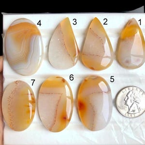 Selected Yellow Botswana Agate Cabochon, Handmade Botswana Agate Handmade Gemstone For Jewelry Making Necklace & Rings LOT-A260