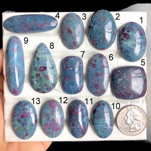 Cabochon rubis kyanite sélectionné, pierre semi-précieuse pour la fabrication de bijoux, style du sud-ouest et création artisanale de bijoux LOT-A71