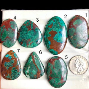 SELECTED Chrysocolla Cabochon, Natural Semi Precious Gemstone For Jewelry, Chrysocolla AAA Quality Crystal Gemstone Jewelry LOT-A266