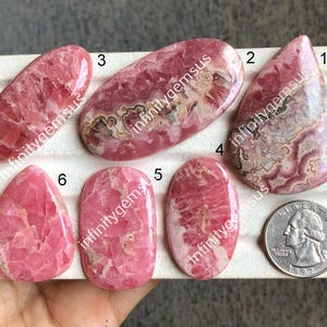 Cabujón de rodocrosita seleccionado, joyería hecha a mano, piedra preciosa semipreciosa, hermosas piedras para usar en joyería, regalo para alguien especial LOT-Z