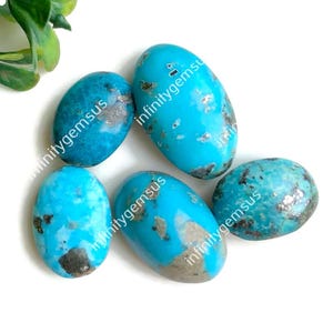 Incrível pedra preciosa de magnesita turquesa, 16 x 22 mm, aproximadamente formas e tamanhos mistos, lote com 5 peças de pedra preciosa para fabricação de joias, pedra preciosa de nascimento 84511