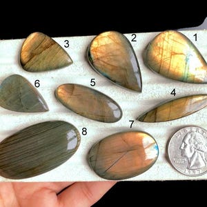 Geselecteerde labradoriet cabochon, natuurlijke halfedelsteen voor perfecte halsketting, losse natuurlijke labradoriet edelsteen, LOT-E2