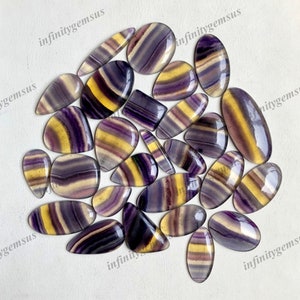 Fabuloso cabochão de fluorita lote por atacado por peso com formas e tamanhos mistos, fluorita natural usada para fazer joias DIY,