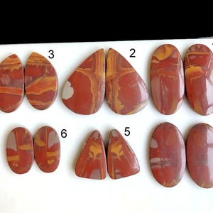 SELEZIONATI Noreena Jasper Orecchini coppia Cabochon, Bellissimo paio di Jasper per la creazione di orecchini, Pietra preziosa portafortuna, Gioielli sciolti LOT-H6