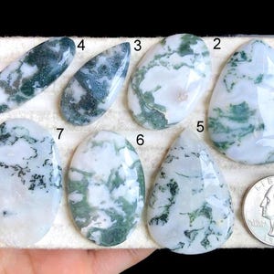 GESELECTEERDE mosagaat cabochon, natuurlijke halfedelsteen voor het maken van sieraden, goede kwaliteit mosagaat, cabochons schoonheid, DIY LOT-P5