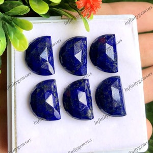 Natuurlijke Lapis Lazuli 7x12mm D-vorm edelsteen, gekalibreerde vliegervorm stap gesneden voor sieraden maken, genezend kristal