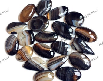 Banded Agate Gemstone Cabochon Wholesale Lot, Agate Cabochon Lot By weight. Christmas Sale Crystal Gift, DIY jewellery making & Home Décor