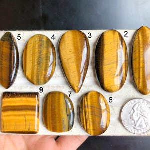Cabochon di occhio di tigre giallo SELEZIONATO, pietra preziosa semipreziosa sciolta per la creazione di gioielli, design artigianali fatti a mano, regalo per qualcuno LOT-B3