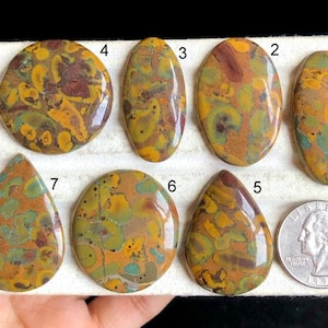 Fruit jaspis cabochon, losse edelsteen voor het maken van hangers, handgemaakte edelsteen cabochon, cadeau voor een speciaal iemand, genezend kristal LOT-V2