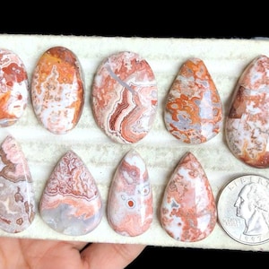 Cabujón de jaspe rosita seleccionado, piedra preciosa de jaspe rosita de buena calidad para la fabricación de colgantes perfectos, diseños artesanales de joyería, lote R4