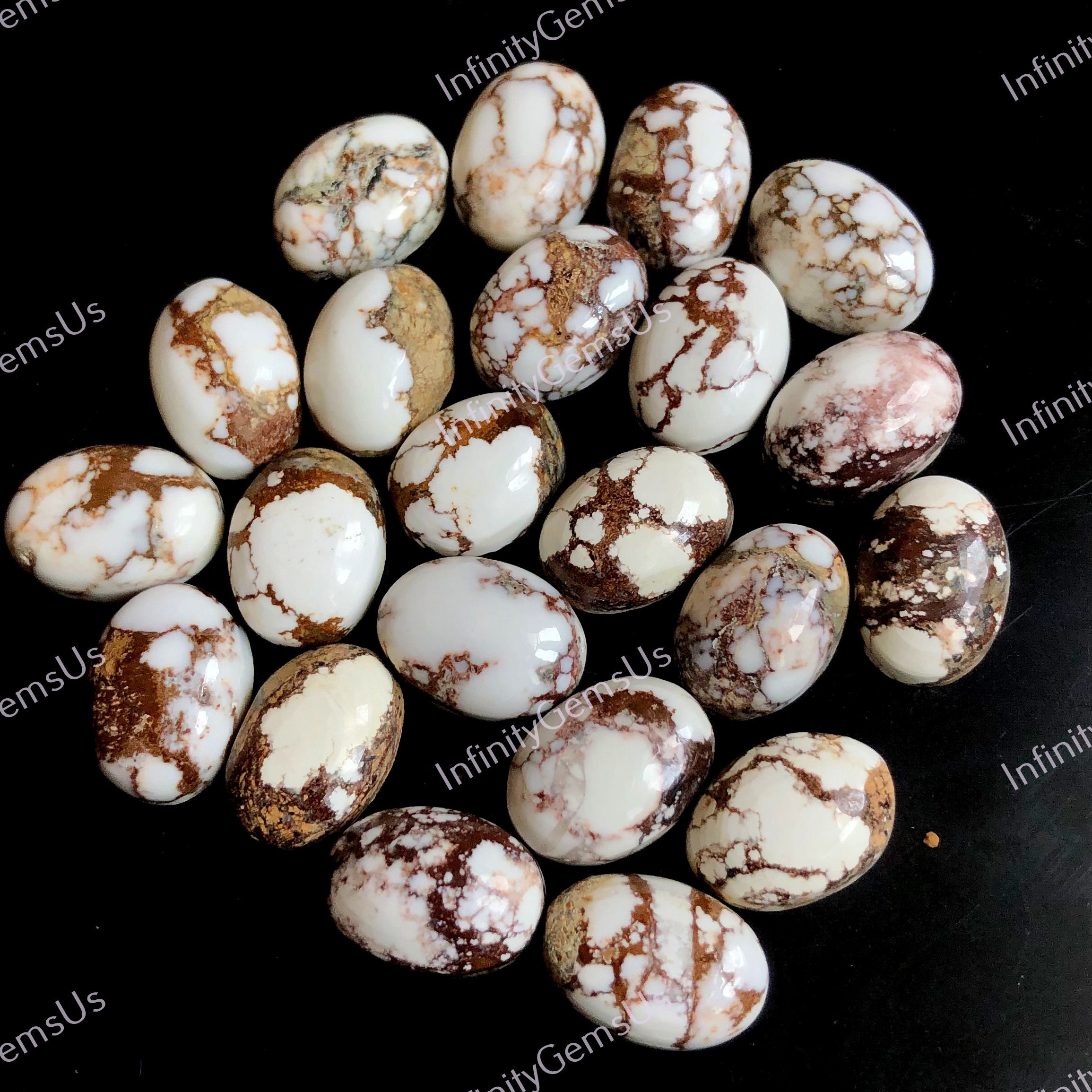 Wild Horse Magnesite 10x14mm Cabochon, 10 Pc Pack CALIBRATED Oval