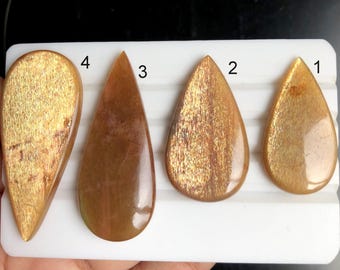 Selected Golden Shine Sunstone Cabochon, Natural Semi Precious Gemstone For Jewelry Making & Craft Supplies, Loose Gemstone lot-1161