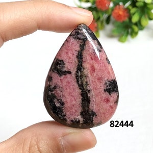 Cabujón de rodonita de primera calidad, piedra preciosa suelta para hacer joyas, cabujón hecho a mano, cristal natural.