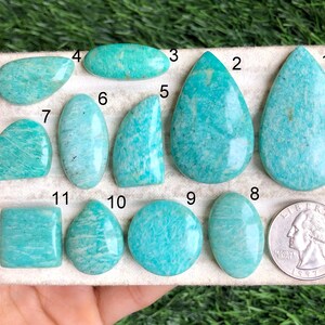 Geselecteerde Amazoniet cabochon, goede kwaliteit Amazoniet edelsteen voor perfecte ketting maken handgemaakte ambachtelijke ontwerpen sieraden LOT-G5